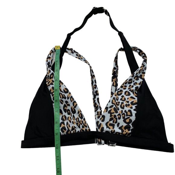 BEACHSISSI *NEW* Cross Design Leopard Print Bikini Top Medium BCJ007948 - Picture 9 of 9
